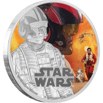 Star Wars Episode VII 1 Oz Silver Coin Poe Dameron